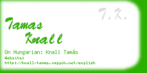 tamas knall business card