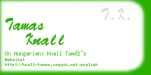 tamas knall business card